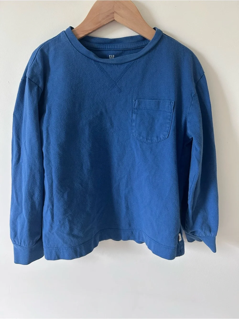 GAP Kids Royal Blue Long-Sleeve Pocket Sweatshirt